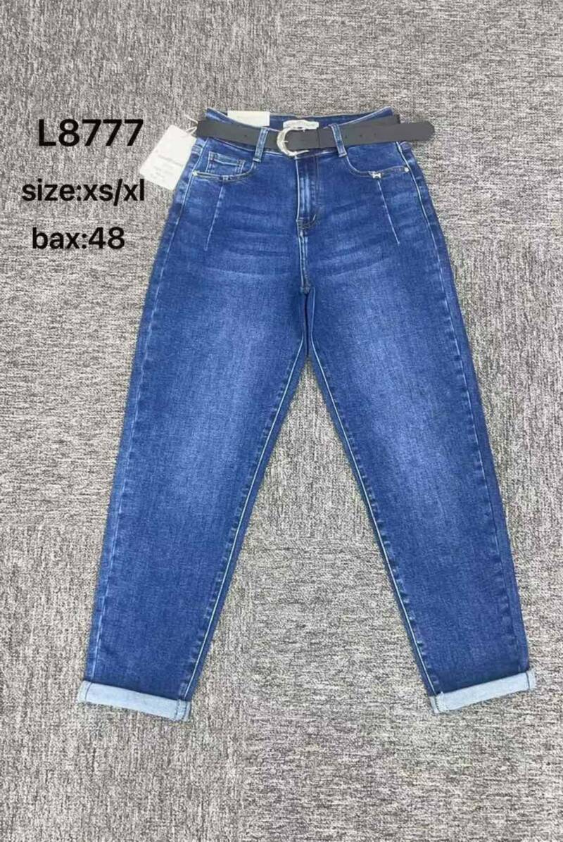 Spodnie damskie jeansy Roz XS-XL, 1 Kolor Paczka 12 szt